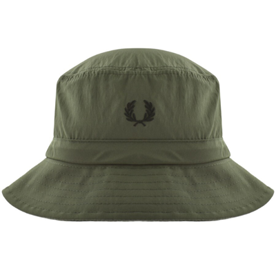 Shop Fred Perry Adjustable Bucket Hat Green