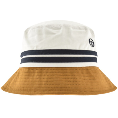 Shop Sergio Tacchini Logo Bucket Hat White