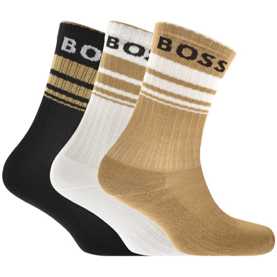 Shop Boss Business Boss Three Pack Logo Socks In Black