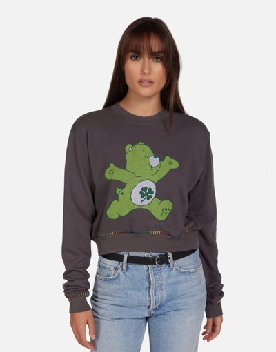 Shop Lauren Moshi Spalding Good Luck Bear In Light Onyx