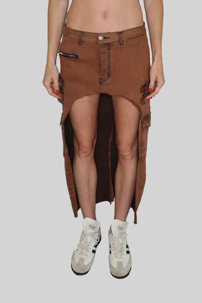 Shop Akings Omari Crimson Asymmetric Skirt In L
