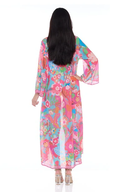 Ranee's Floral Print Duster In Pink