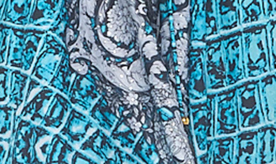Ranee's Halter Neck Dress In Teal Blue