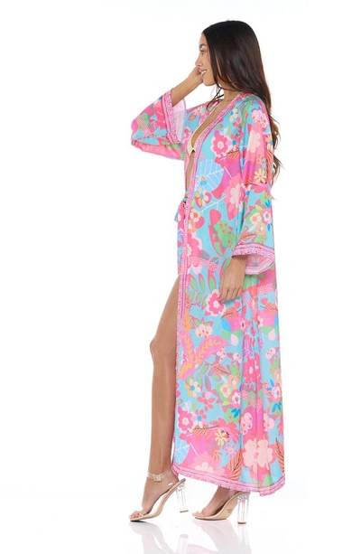 Ranee's Front Tie Cover-up Wrap In Pink