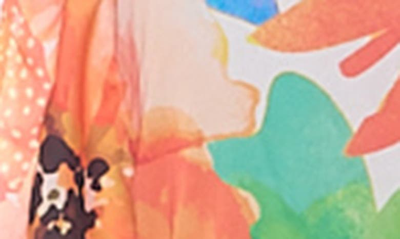 Ranee's Floral Print Woven Duster In Orange