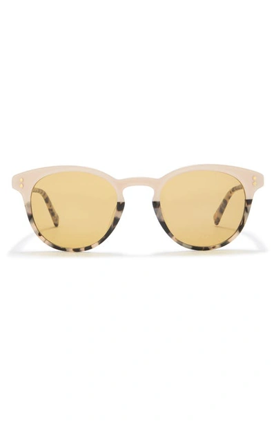 Ted Baker 55mm Round Sunglasses In Bone