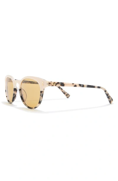 Ted Baker 55mm Round Sunglasses In Bone
