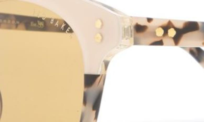 Ted Baker 55mm Round Sunglasses In Bone