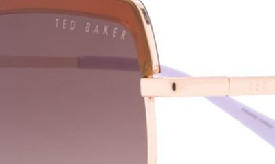 Shop Ted Baker 55mm Square Sunglasses In Honey Tortoise