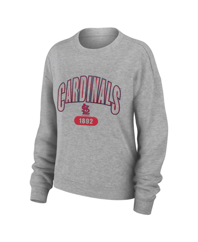 Shop Wear By Erin Andrews Women's  Gray St. Louis Cardinals Knitted Lounge Set