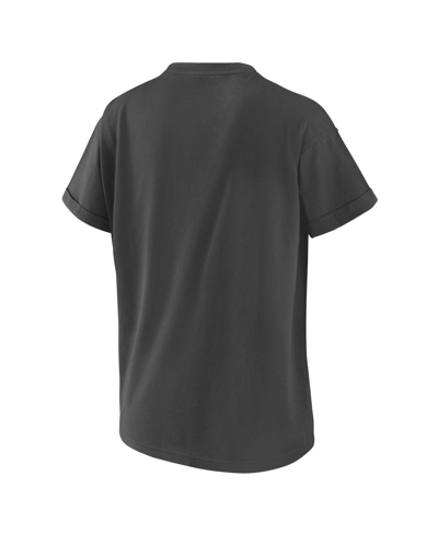 Wear By Erin Andrews Charcoal Philadelphia Flyers 2024 Nhl Stadium Series Boyfriend T-shirt In Charcoal
