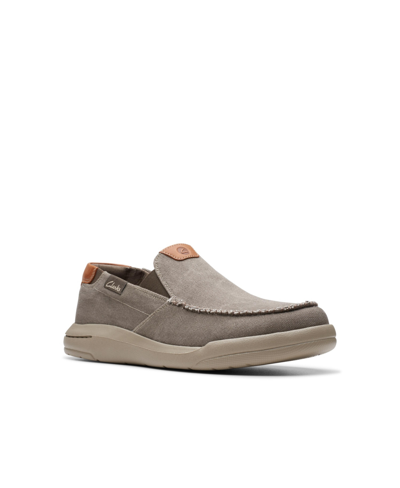 Shop Clarks Men's Collection Driftlite Step Slip On Shoes In Taupe Canvas