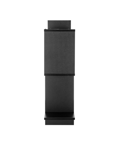 Danya B Manasa Floating Geometric Kilter Two-tier Wall Shelf In Black