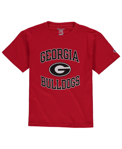 Shop Champion Big Boys  Red Georgia Bulldogs Circling Team Jersey T-shirt