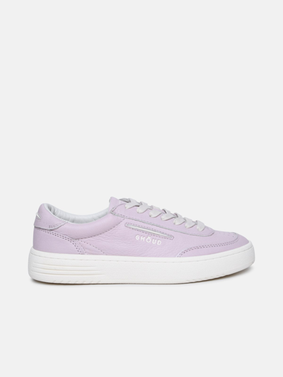 Shop Ghoud 'lido' Pink Leather Sneakers
