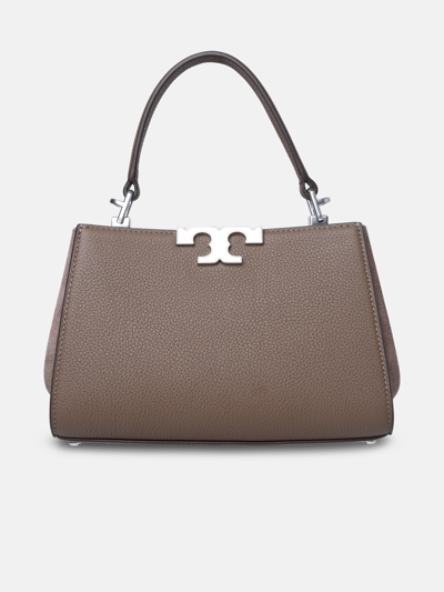 Shop Tory Burch 'eleanor' Mini Bag In Brown Leather