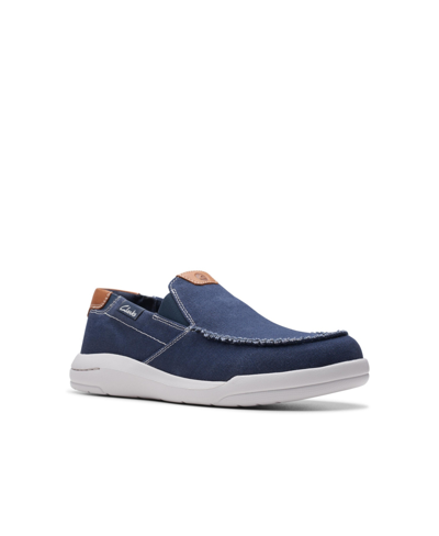 Shop Clarks Men's Collection Driftlite Step Slip On Shoes In Navy Combi Textile