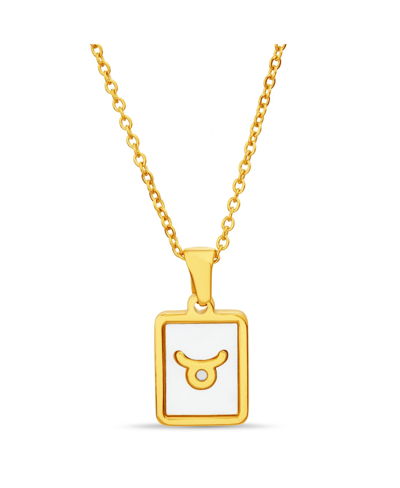 Shop Kensie Gold-tone Taurus Tag Pendant Necklace