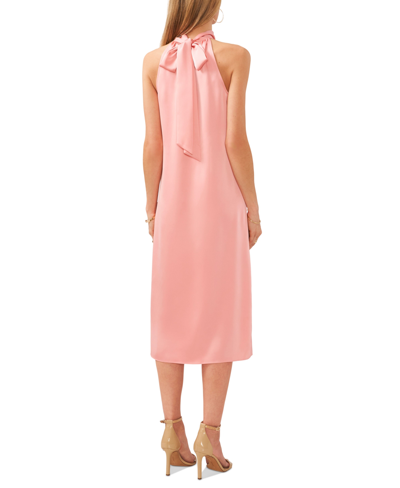 Shop 1.state Women's Halter Neck Midi Dress In Rose Gauze