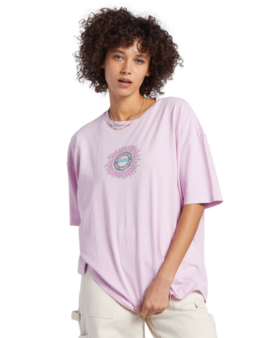 Shop Billabong Juniors' Stoked All Day T-shirt In Lilac Smoke