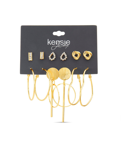 Shop Kensie 6 Piece Mixed Earring Set In Multi