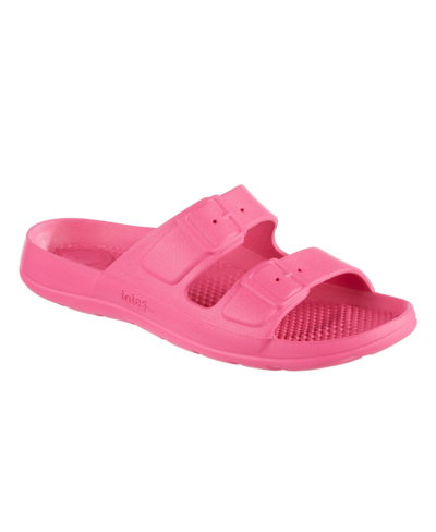 Shop Totes Little And Big Kids Ara Molded Double Buckle Slide Sandals In Azalea