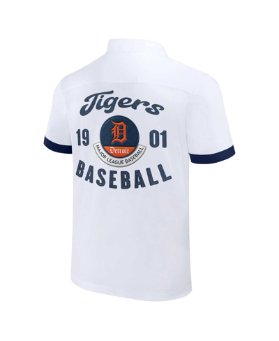 Shop Fanatics Men's Darius Rucker Collection By  White Detroit Tigers Bowling Button-up Shirt