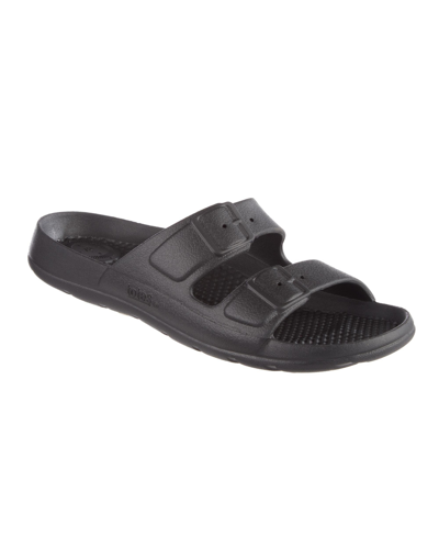 Shop Totes Little And Big Kids Ara Molded Double Buckle Slide Sandals In Black