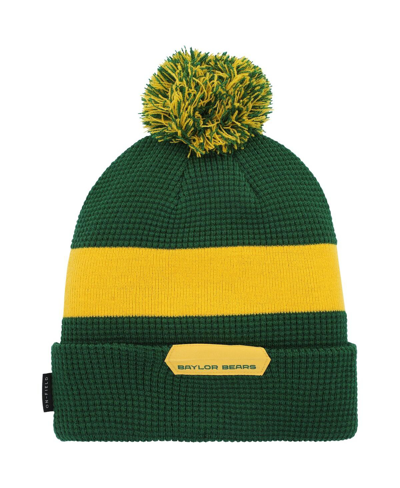 Nike Green Baylor Bears Sideline Team Cuffed Knit Hat With Pom In Green