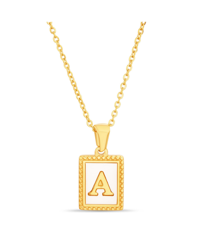 Shop Kensie Gold-tone Letter Initial Pendant Necklace In Yellow