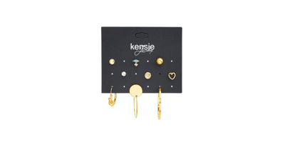 Shop Kensie 9 Piece Mixed Earring Set In Multi