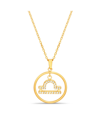 Shop Kensie Gold-tone Libra Dangle Round Pendant Necklace