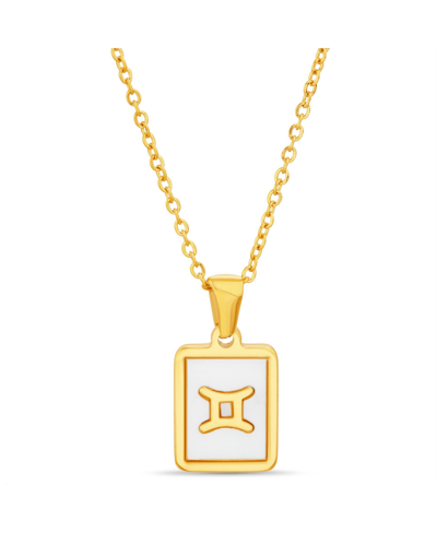 Shop Kensie Gold-tone Gemini Tag Pendant Necklace