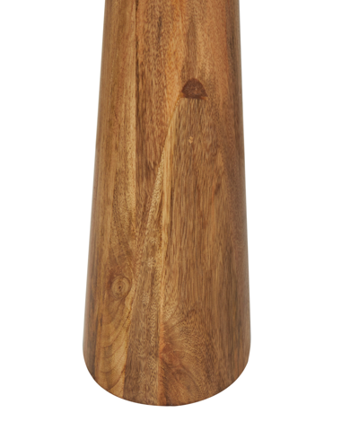 Rosemary Lane Set Of 3 Mango Wood Handmade Cone Shaped Black Tabletops Accent Table In Brown