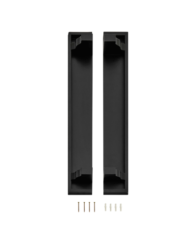 Danya B Decorative 24" Floating Wall Decor Display Ledge Shelves, Set Of 2 In Black