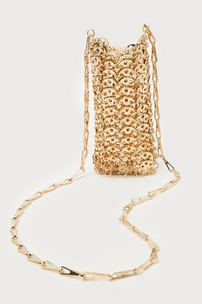 Shop Lulus Prepared To Party Gold Chainmail Crossbody Phone Bag