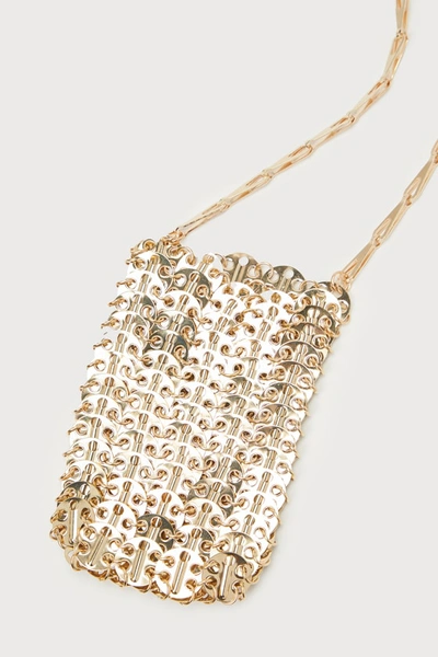 Shop Lulus Prepared To Party Gold Chainmail Crossbody Phone Bag