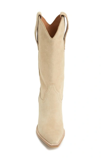 Shop Jeffrey Campbell Floured Western Boot In Natural Suede
