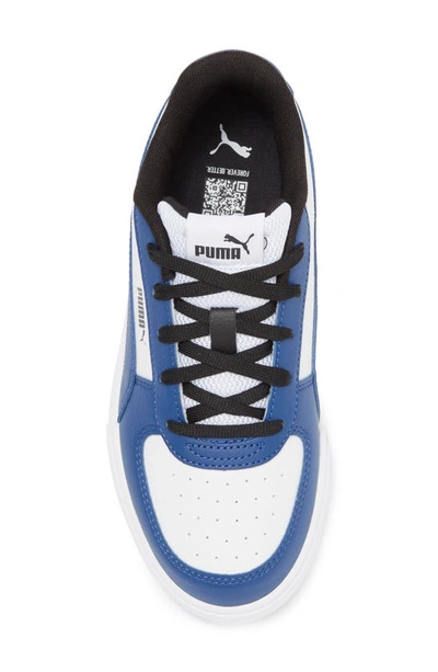 Shop Puma Kids' Carter Sneaker In  White-blazing Blue