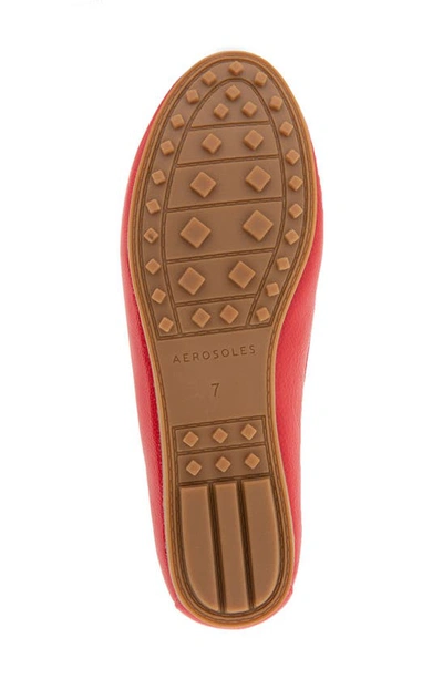 Aerosoles Denver Buckle Loafer In Racing Red Pu Leather