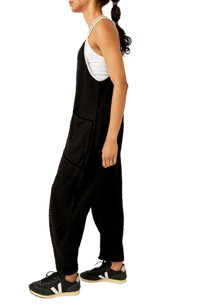 Shop Fp Movement Hot Shot Cuddle Up Chenille Jumpsuit In Black
