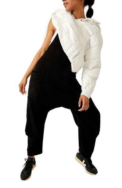 Shop Fp Movement Hot Shot Cuddle Up Chenille Jumpsuit In Black