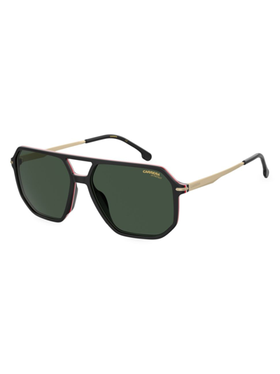 Shop Carrera Men's 324/s 59mm Aviator Sunglasses In Black Gold Dark Green