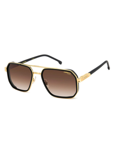 Shop Carrera Men's Ca1069s 58mm Aviator Sunglasses In Gold Black Brown Gradient