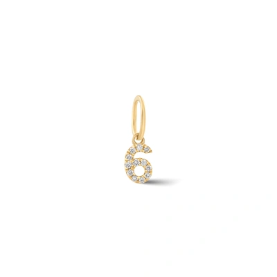 Shop Dana Rebecca Designs Drd Diamond Number Charm In Yellow Gold