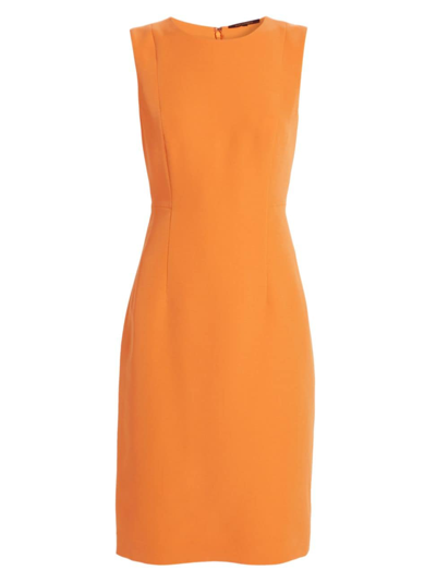 Shop Kobi Halperin Women's Meridian Milano Twill Sleeveless Sheath Dress In Saffron