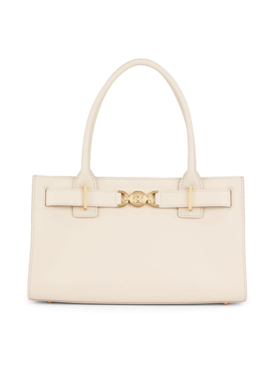 Shop Versace Women's Medusa 95 Large Tote Calf Leather In Light Gold