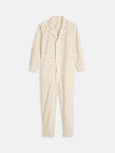 Shop Alex Mill Standard Jumpsuit In Cotton Twill In Oatmilk