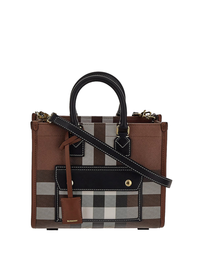 Shop Burberry Tote In Brown