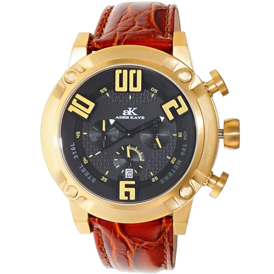 Adee Kaye Men's Blitz Black Dial Watch In Black